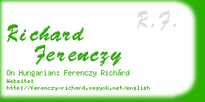 richard ferenczy business card