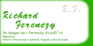 richard ferenczy business card